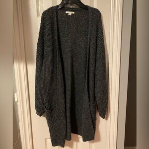 Long Gray American Eagle Cardigan Sweater